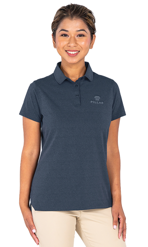 woman wearing navy blue polo