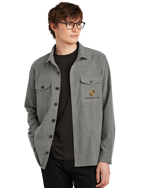 stretch twill overshirt