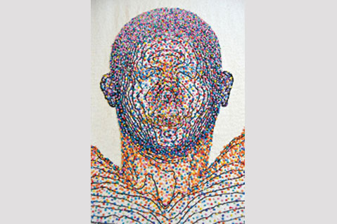 Artist Maps Body With Embroidery