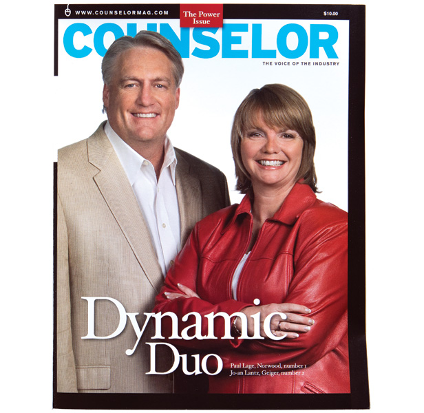 Counselor cover featuring Jo-an Lantz and Paul Lage